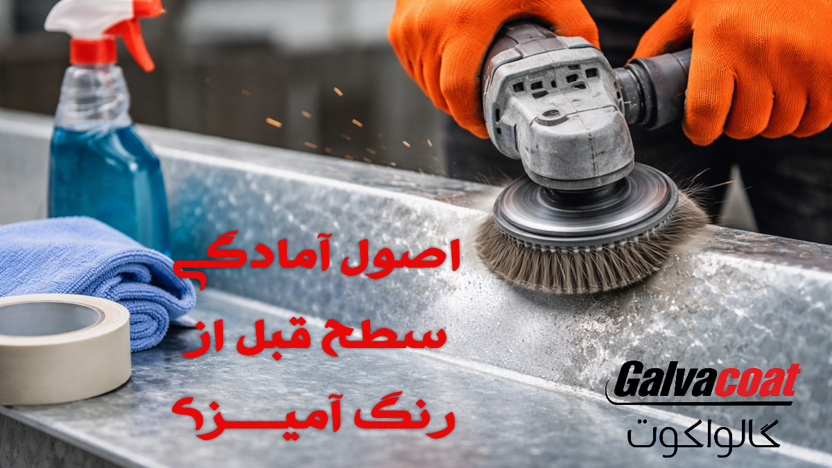 آمادهسازی سطح فلز گالوانیزه قبل از رنگآمیزی برای افزایش چسبندگی رنگ